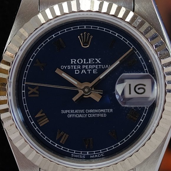 Rolex Datejust 69174 Factory Blue Dial 26mm Watch - Picture 5 of 14